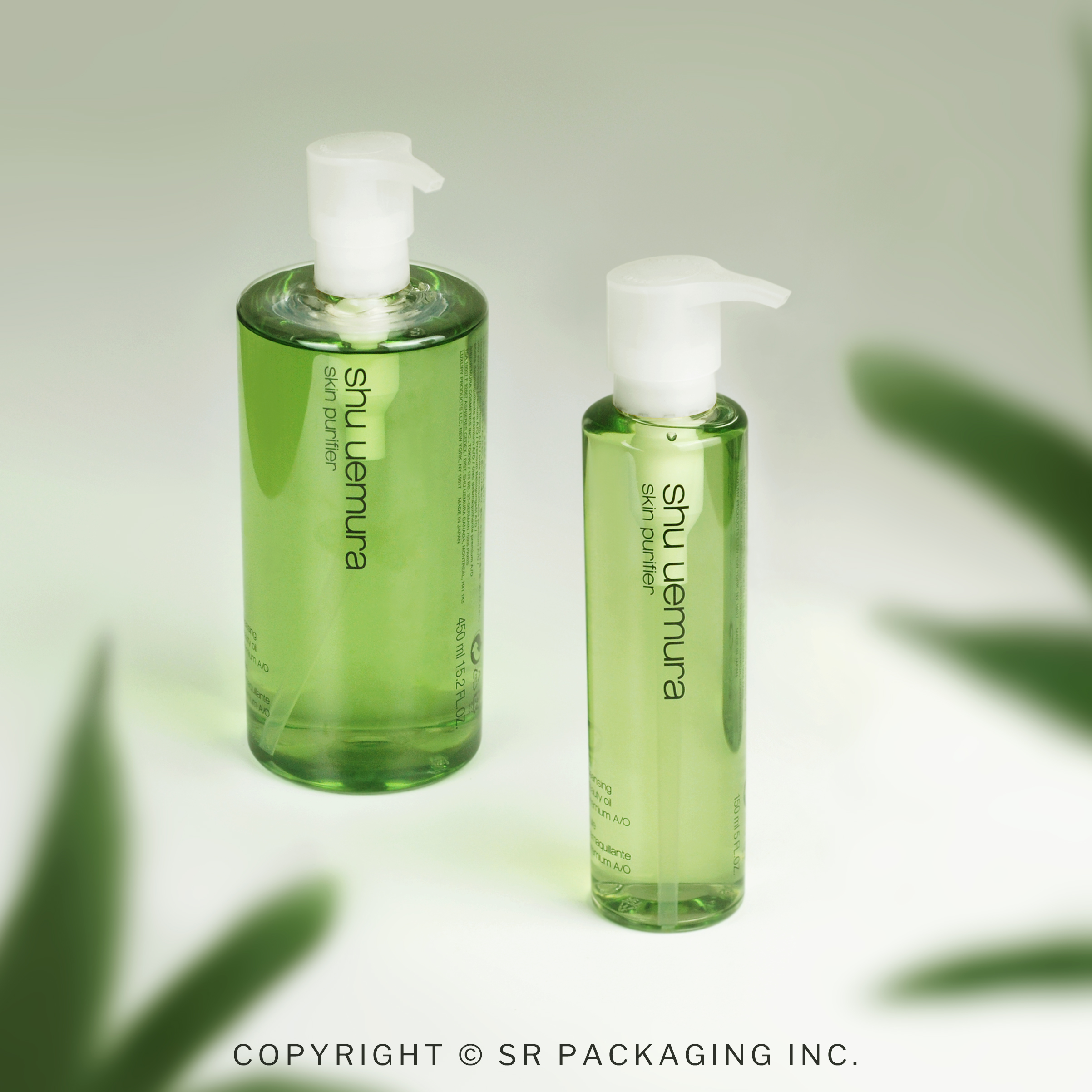 PET bottle & pump for Shu Uemura Skin Purifier