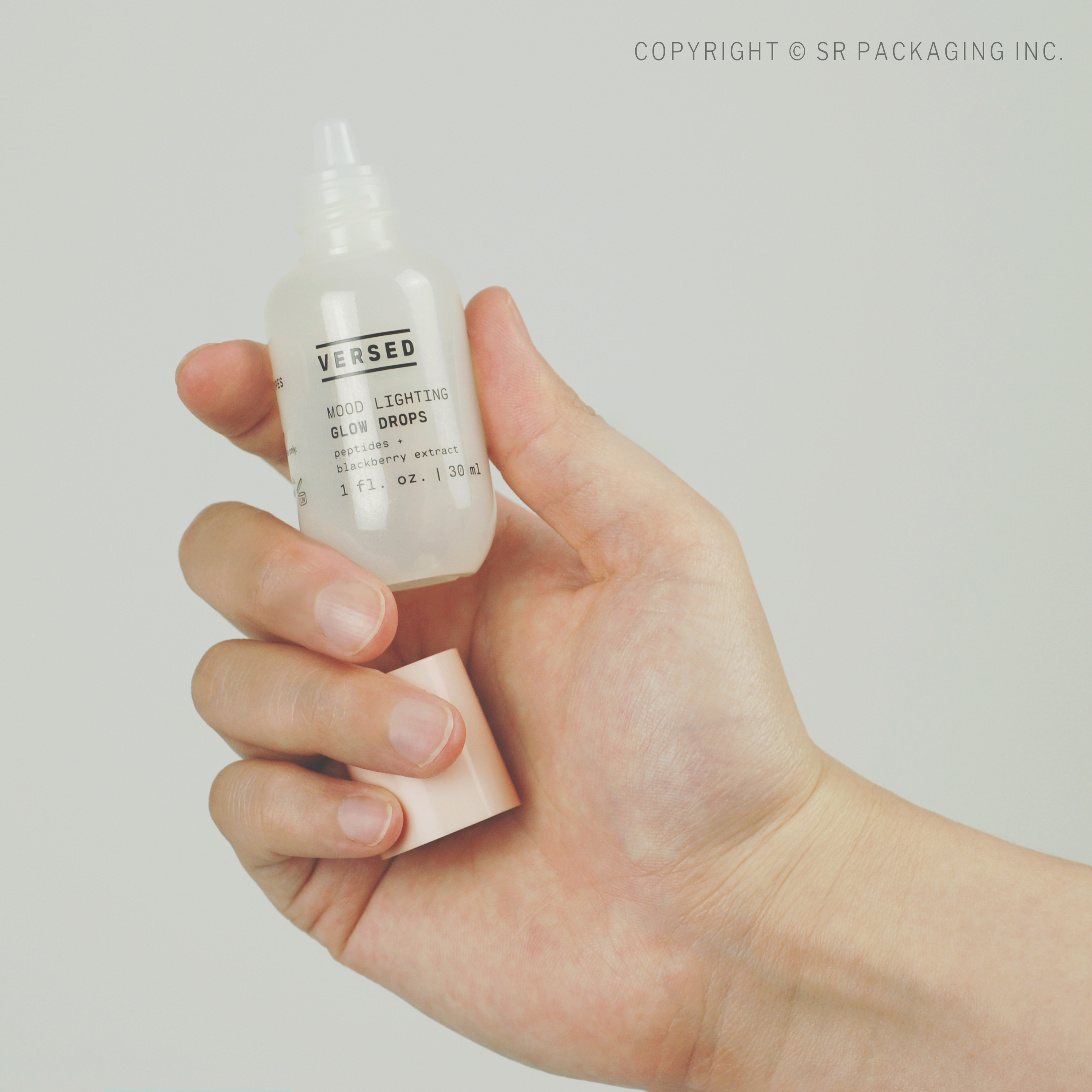 Squeezable PCR PE bottle for VERSED Skincare