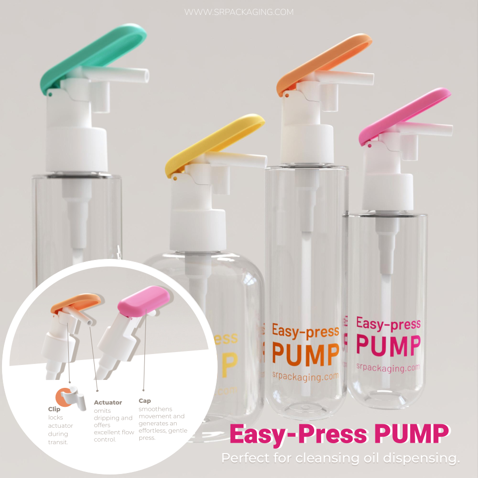 Easy-Press Pump 省力泵頭 - 缷粧油、潔顏液專用。