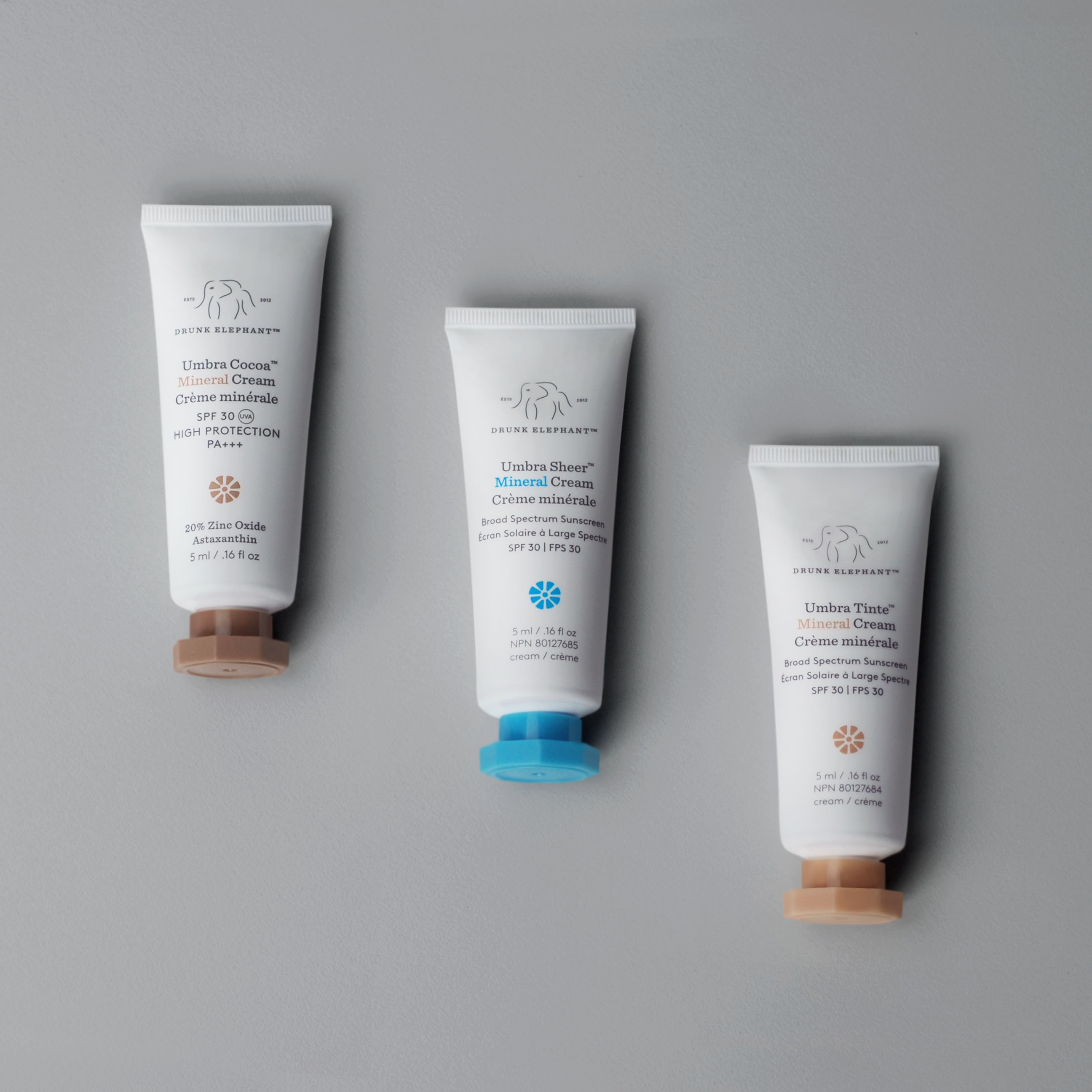 小容量包裝 ABL 鋁塑管用於 DRUNK ELEPHANT 防曬系列